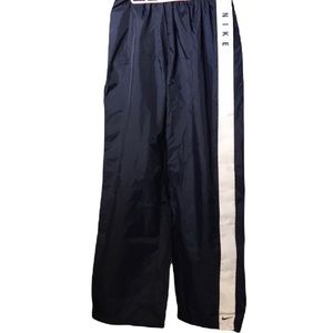 Nike Blue White Basketball Tearaway Wamup Pants Snap Side Size XL